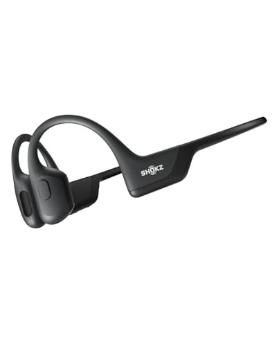 SHOKZ OpenRun Pro-Bone Conduction Headphones, Open-Ear Bluetooth Wireless Sport Headphones for Running and Workout, Sweat Resistant, Long Battery Life, Premium Deep Bass, Mic，with Hair Band, Black