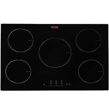 VEVOR Built-in Induction Electric Stove Top 30 Inch,5 Burners Electric Cooktop,9 Power Levels & Sensor Touch Control,Easy to Clean Ceramic Glass Surface,Child Safety Lock,240V