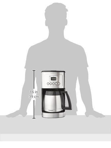 Cuisinart 12-Cup Coffee Maker, Programmable PerfecTemp Thermal Carafe Coffee Machine with 1-4 Cup Setting, Brew Strength Control and Brew Pause, Stainless Steel, DCC-3400NAS, Silver