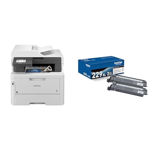 Brother MFC-L3780CDW Wireless Digital Color All-in-One Printer with Laser Quality Output, Single Pass Duplex Copy & Scan | Includes 2 Month Refresh Subscription Trial, Works with Alexa