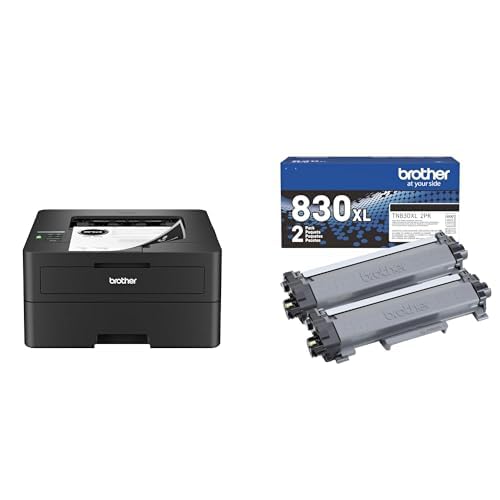 Brother HL-L2460DW Wireless Compact Monochrome Laser Printer with Duplex, Mobile Printing, Black & White Output | Includes Refresh Subscription Trial(1), Works with Alexa