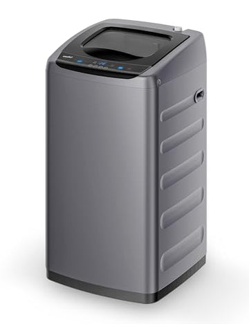 COMFEE' Portable Washing Machine, 0.9 cu.ft Compact Washer With LED Display, 5 Wash Cycles, 2 Built-in Rollers, Space Saving Full-Automatic Washer