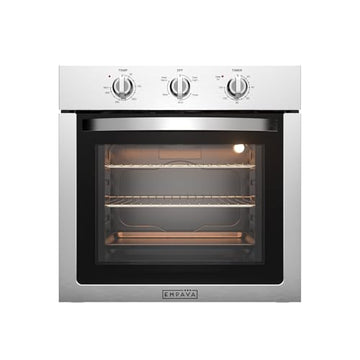 Empava 24 inch Electric Single Wall Oven, 2.5 Cu.ft.. Stainless Steel Built in Wall Oven with Basic Broil Bake Functions, Mechanical Knobs Control, 24WOE40L