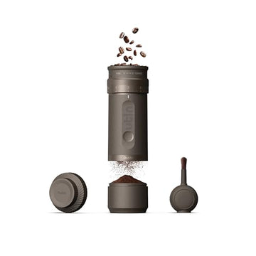 OutIn Fino Portable Electric Coffee Grinder,Adjustable Coffee Bean Grinder with 28 Precise Grind Setting,One-Button Burr Coffee Grinder with Fast‑Charge Battery, Auto‑Stop & Clog‑Protection