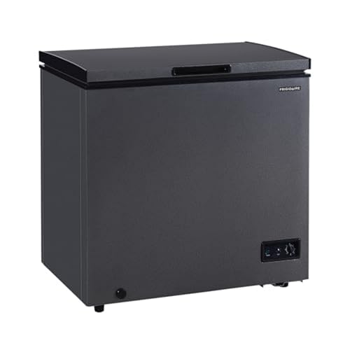 Frigidaire Chest Deep Freezer, 7 Cu. Ft. Capacity, Granita Rugged Design-Adjustable Thermostat-Removable Vinyl Coated Wire Basket-Easy Defrost Drain