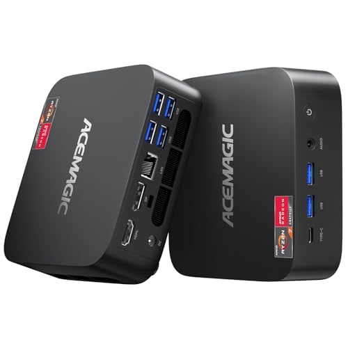 ACEMAGICIAN Matrix Mini M1 Mini PC, Ryzen 7 7735HS, 24GB LPDDR5 512GB NVMe SSD Computers(up to 4.75Ghz), Windows 11 Pro Micro Desktop 4K Triple Display Office(Upgraded 7730U/7430U/5800H)
