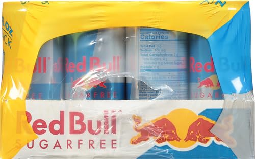 Red Bull Sugar Free Energy Drink with 151mg Caffeine plus Taurine & B Vitamins, 16 Fl Oz, Pack of 12 Cans