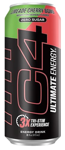 Cellucor C4 Ultimate | Pre Workout Sugar Free Energy Drink | Tri-Stim Experience with 300mg Caffeine + TeaCrine + Dynamine | Fruit Punch | 16oz (Pack of 12)