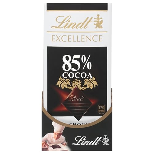 Lindt EXCELLENCE 85% Cocoa Dark Chocolate Bar, Dark Chocolate Candy, 3.5 oz. (12 Pack)