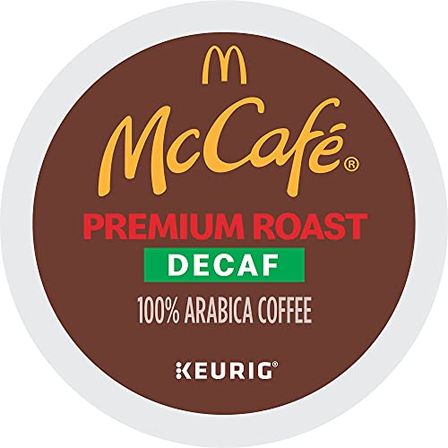 McCafe Premium Roast Decaf Coffee, Single Serve Keurig K-Cup Pods, Decaffeinated, 96 Count (4 Packs of 24)