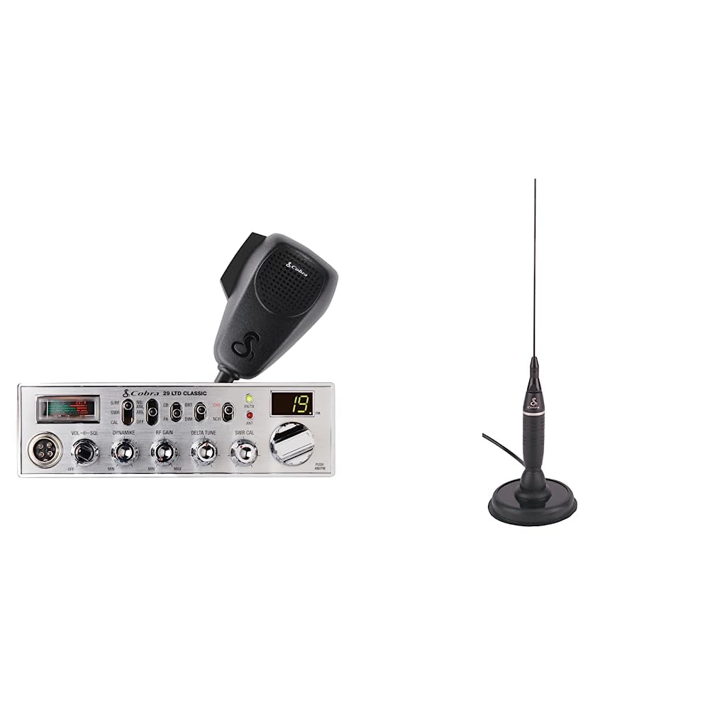 Cobra 29 LTD Classic AM/FM Professional CB Radio - Easy to Operate, Emergency Radio, Instant Channel 9, 4-Watt Output, Full 40 Channels, Adjustable Receiver and SWR Calibration, Black