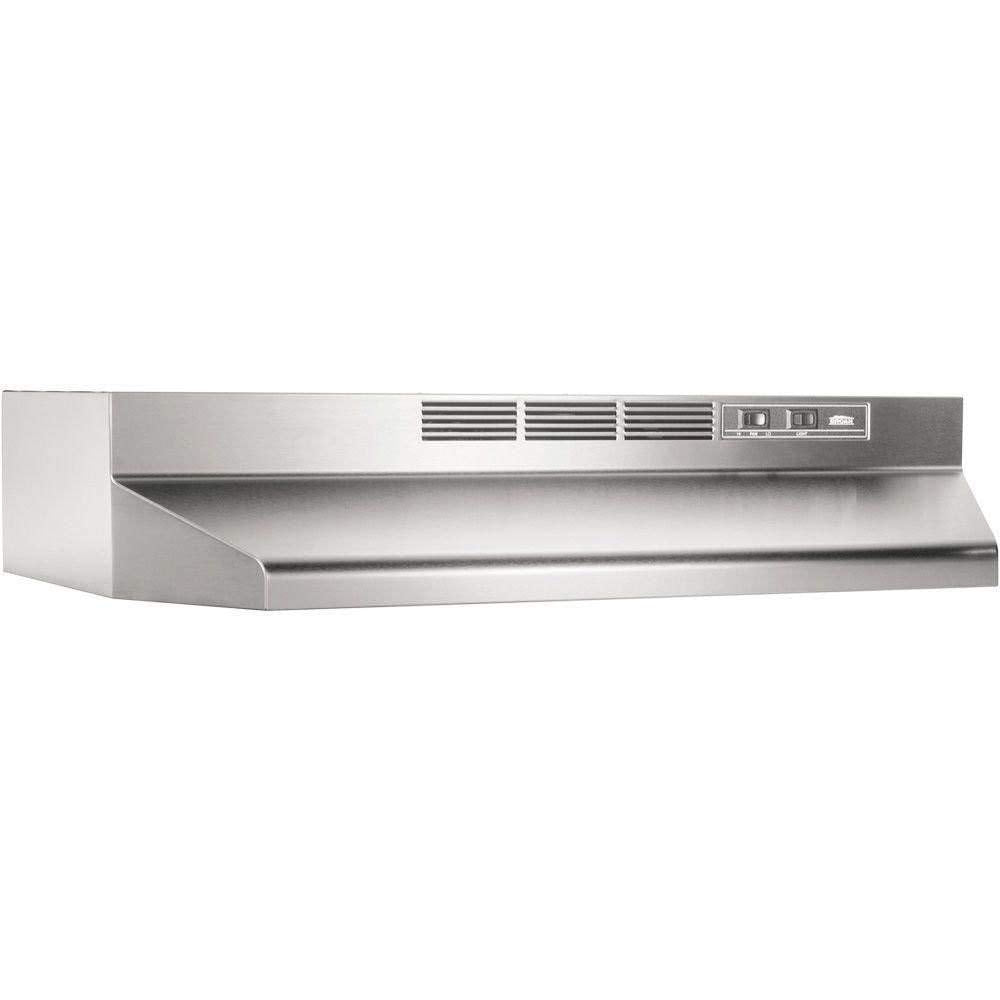 Broan-NuTone 413001 Non-Ducted Ductless Range Hood with Lights Exhaust Fan for Under Cabinet, 30-Inch, White