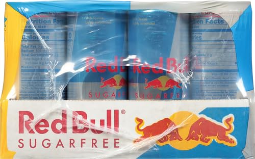 Red Bull Sugar Free Energy Drink with 151mg Caffeine plus Taurine & B Vitamins, 16 Fl Oz, Pack of 12 Cans