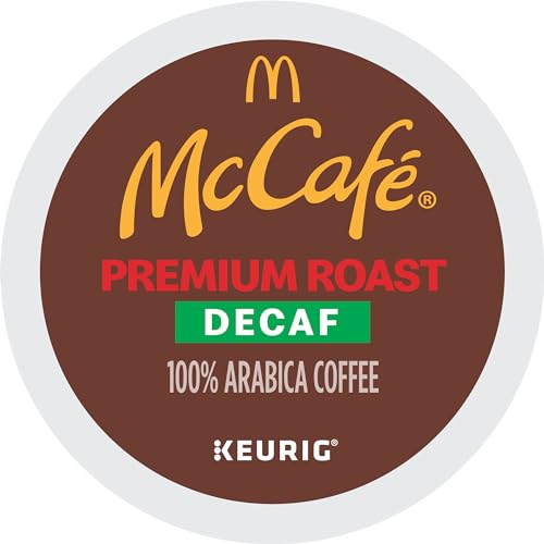 McCafe Premium Roast Decaf Coffee, Single Serve Keurig K-Cup Pods, Decaffeinated, 96 Count (4 Packs of 24)