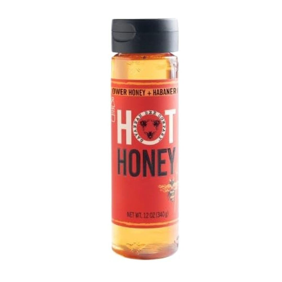 Savannah Bee Company Hot Honey Gluten Free and 100% Pure Honey Infused with Sweet Wildflower- Heat from Wildflower and Habanero Peppers 12 oz Squeeze Bottle
