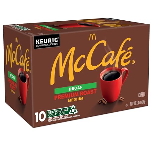 McCafe Premium Roast Decaf Coffee, Single Serve Keurig K-Cup Pods, Decaffeinated, 96 Count (4 Packs of 24)