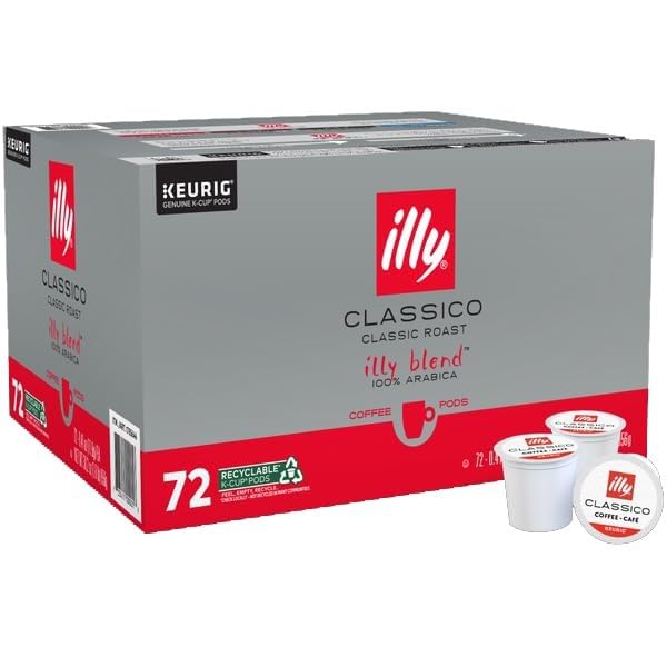 Illy Coffee K Cups - Pods For Keurig Machines – Classico Roast - Caramel, Orange Blossom & Jasmine - Mild, Flavorful & Balanced Flavor - No Preservatives – 32 Count