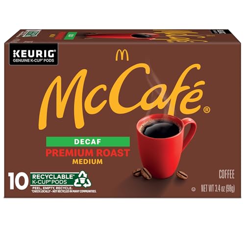 McCafe Premium Roast Decaf Coffee, Single Serve Keurig K-Cup Pods, Decaffeinated, 96 Count (4 Packs of 24)
