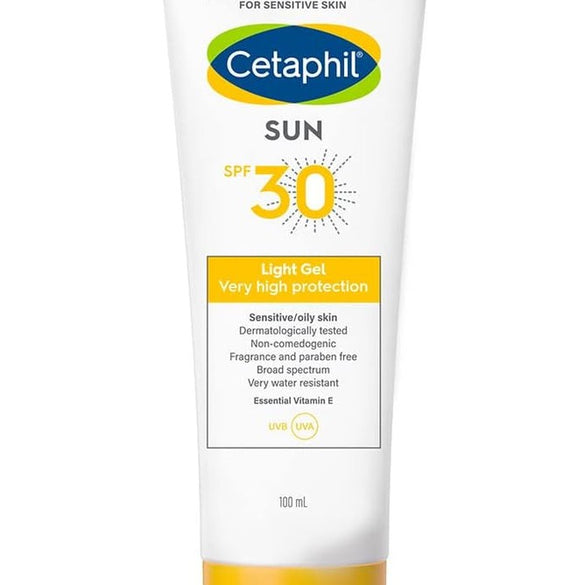 Cetaphil Sun Spf 30 Sunscreen Gel, White, Hydrate & Nourish With Chemical Free Sun Protection,100 ml