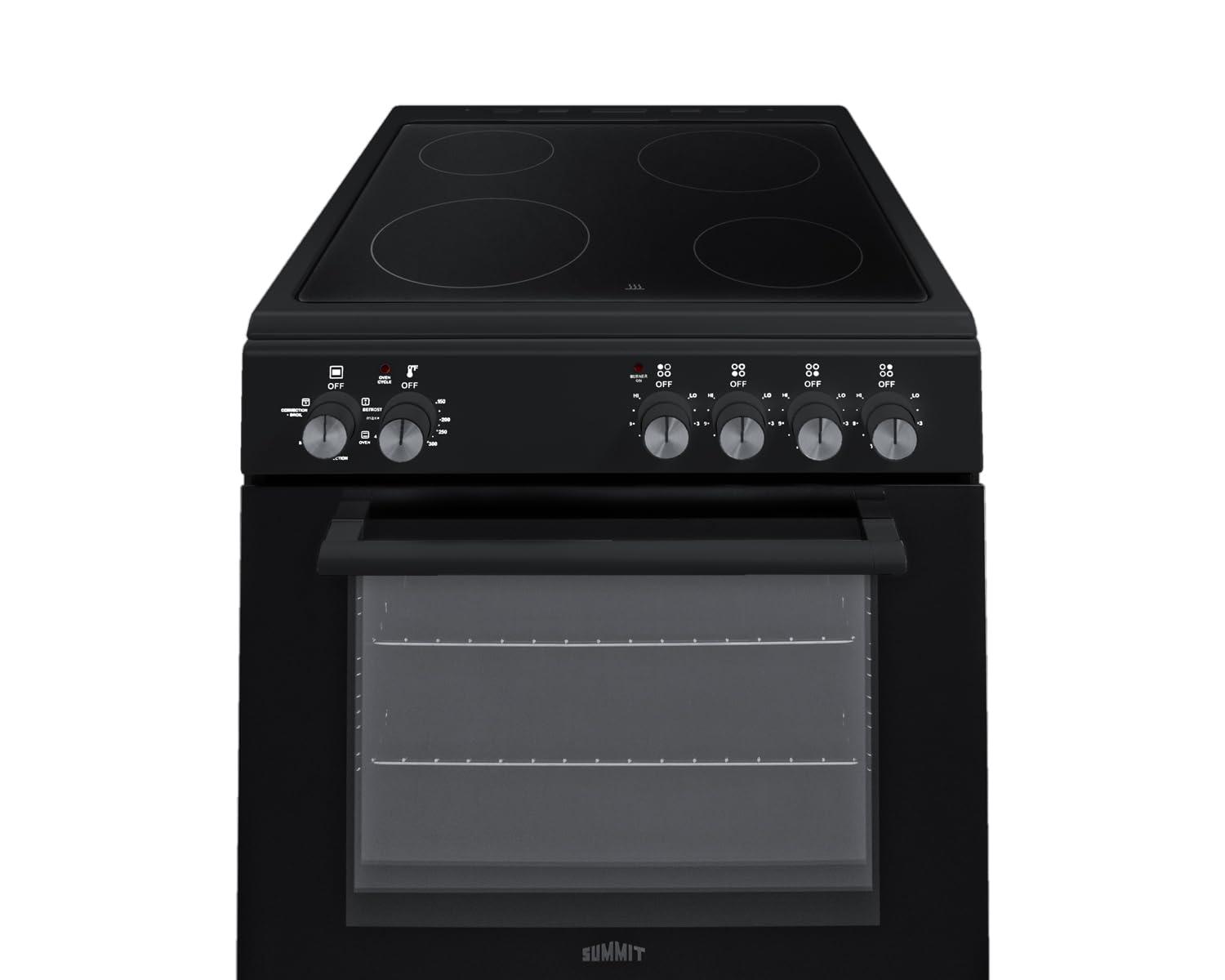 Summit 24” Electric Smooth Top Range, Large 2.44 cu.ft. oven. ADA Compliant, White- REXT24W