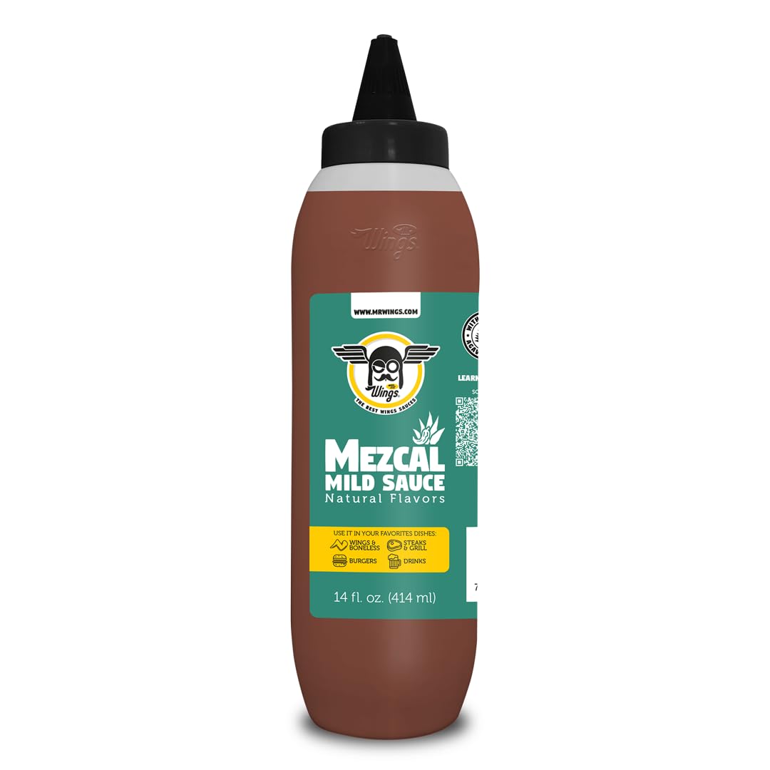 Mr Wings Sweet Mango Mild Sauce 1 Gallon (128 Fl Oz). Sweet and spicy delight, perfect for boneless, fries, drinks and your favorite snacks. Big sauce bulk.
