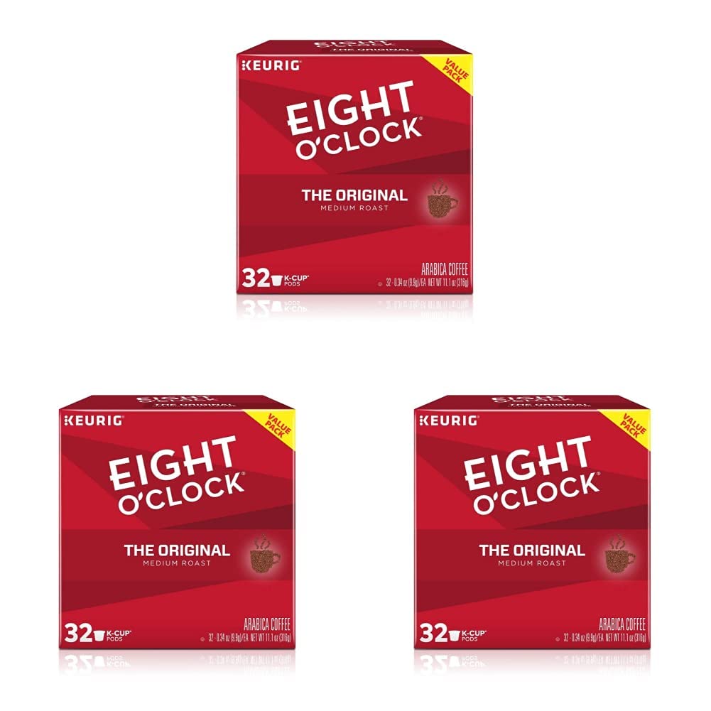 Eight O'Clock Coffee The Original, Single-Serve Keurig K-Cup Pods, Medium Roast Coffee Pods, 72 Count
