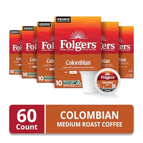 Folgers Classic Roast Medium Roast Coffee, 72 Keurig K-Cup Pods
