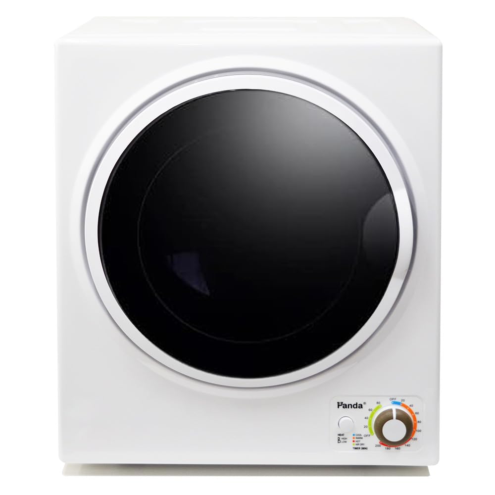 Panda Compact Dryer 13.2 lbs Load Volume 110V 1500W Portable Clothes Dryer 3.5 cu.ft. Stainless Steel Tub, 4 Drying Modes