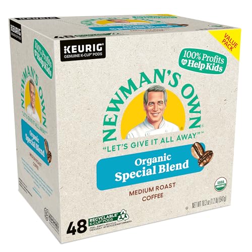 Newman's Own Organics Special Blend Keurig Single-Serve K-Cup Pods, Medium Roast Coffee, 96 Count