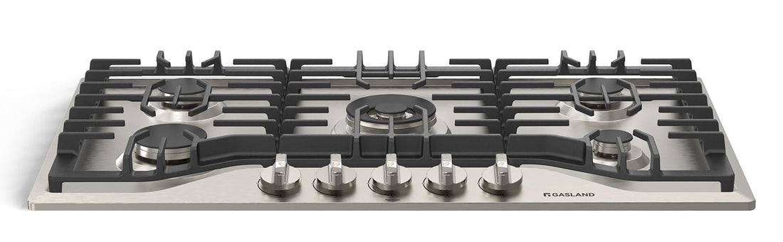 GASLAND 36 Inch Gas Cooktop, PRO GH2365SF 5 Italy Sealed Burner Propane Stovetop, NG/LPG Convertible Gas Cooktops, Plug-in with Thermocouple Protection, CSA Certified, Stainless Steel