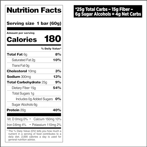 Quest Nutrition Chocolate Chip Dough Cookie Protein Bars, 21g Protein, 1g Sugar, 4g Net Carb, High Fiber, Gluten Free, Keto Friendy, 12 Count