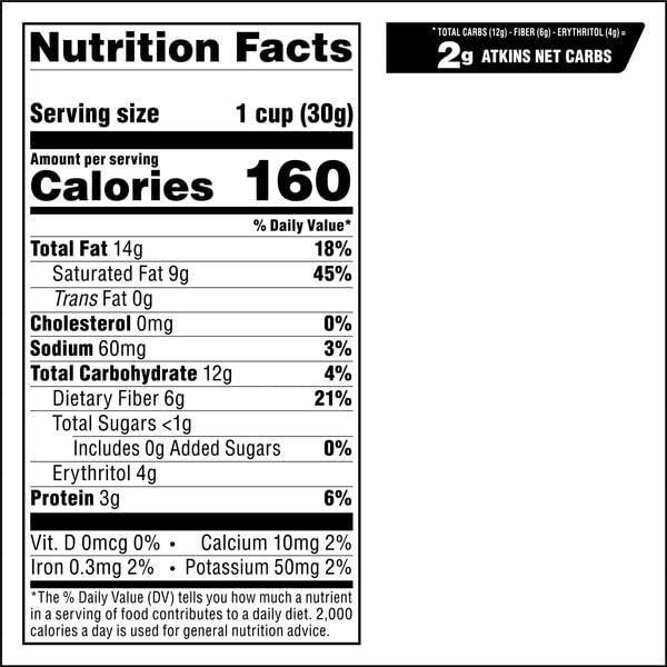 Atkins Caramel Almond Clusters, Gluten Free, High in Fiber, 1g Sugar, 2g Net Carb, Keto Friendly, 20 Count