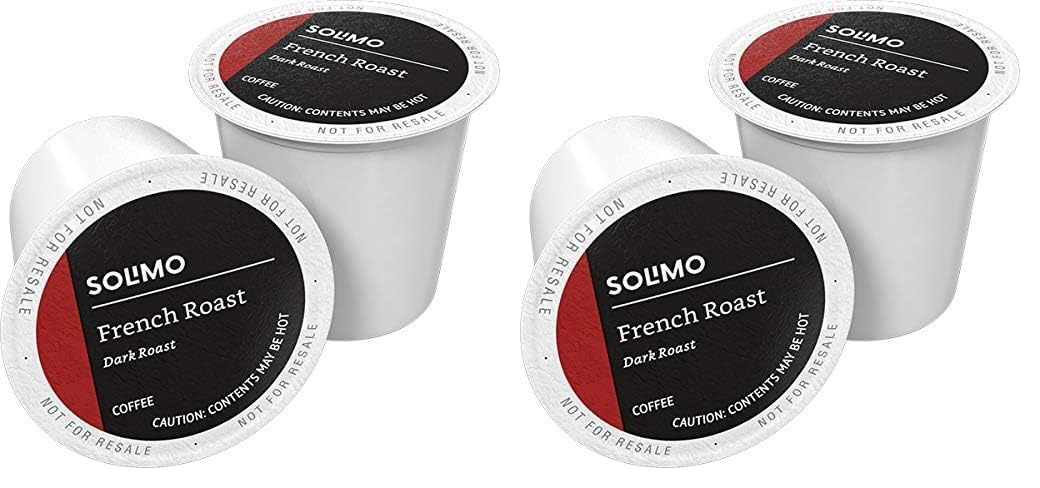 Amazon Brand - Solimo Dark Roast Coffee Pods, Compatible with Keurig 2.0 K-Cup Brewers 100 Count(Pack of 1)