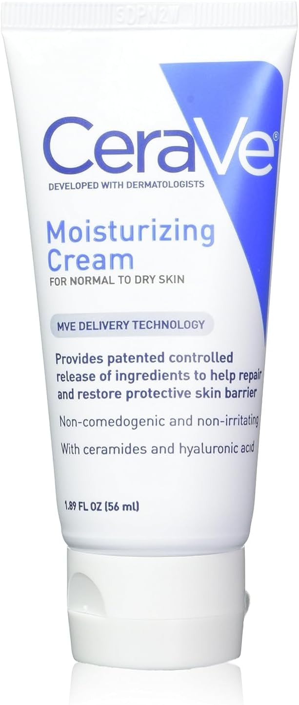 CeraVe Moisturizing Cream, Body and Face Moisturizer for Dry Skin, Body Cream with Hyaluronic Acid and Ceramides, 19 Ounce