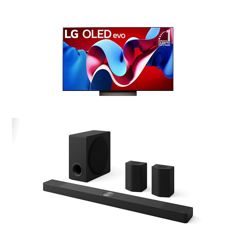 LG 42-Inch Class OLED evo C4 Series Smart TV 4K Processor Flat Screen with Magic Remote AI-Powered with Alexa Built-in (OLED42C4PUA, 2024)