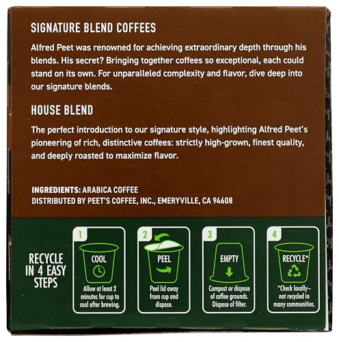 Peet's Coffee, Dark Roast Keurig K-Cup Pods - Major Dickason's Blend 75 Count (1 Box of 75 Pods)