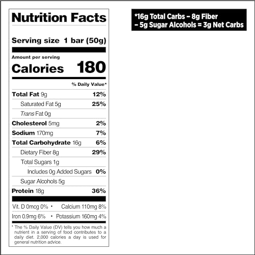 Quest Nutrition Chocolate Chip Dough Cookie Protein Bars, 21g Protein, 1g Sugar, 4g Net Carb, High Fiber, Gluten Free, Keto Friendy, 12 Count