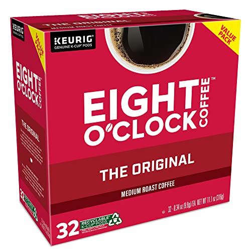 Eight O'Clock Coffee The Original, Single-Serve Keurig K-Cup Pods, Medium Roast Coffee Pods, 72 Count