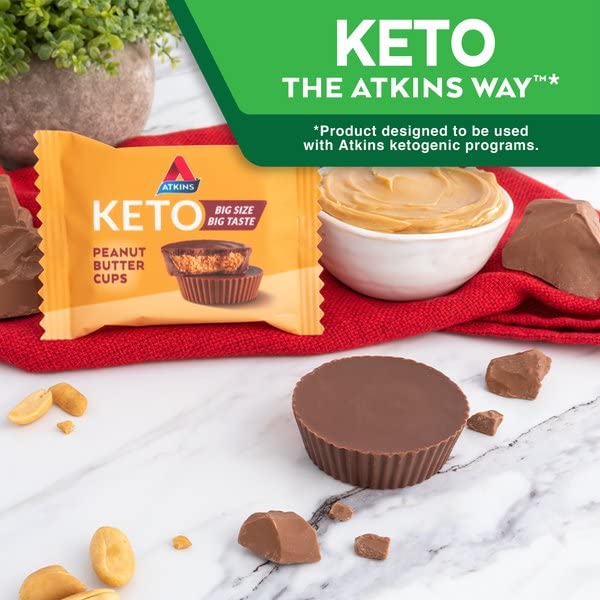 Atkins Caramel Almond Clusters, Gluten Free, High in Fiber, 1g Sugar, 2g Net Carb, Keto Friendly, 20 Count