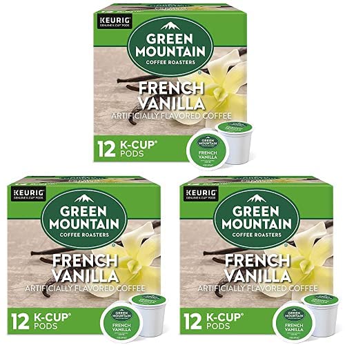 Green Mountain Coffee Roasters Caramel Vanilla Cream Keurig Single-Serve K-Cup pods, Light Roast Coffee, 72 Count
