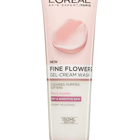 L’Oréal Paris Rare Flowers Cleansing Gel Cream, Dry and Sensitive Skin, 150 ML