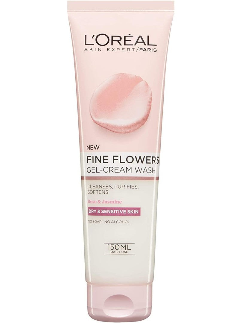 L’Oréal Paris Rare Flowers Cleansing Gel Cream, Dry and Sensitive Skin, 150 ML