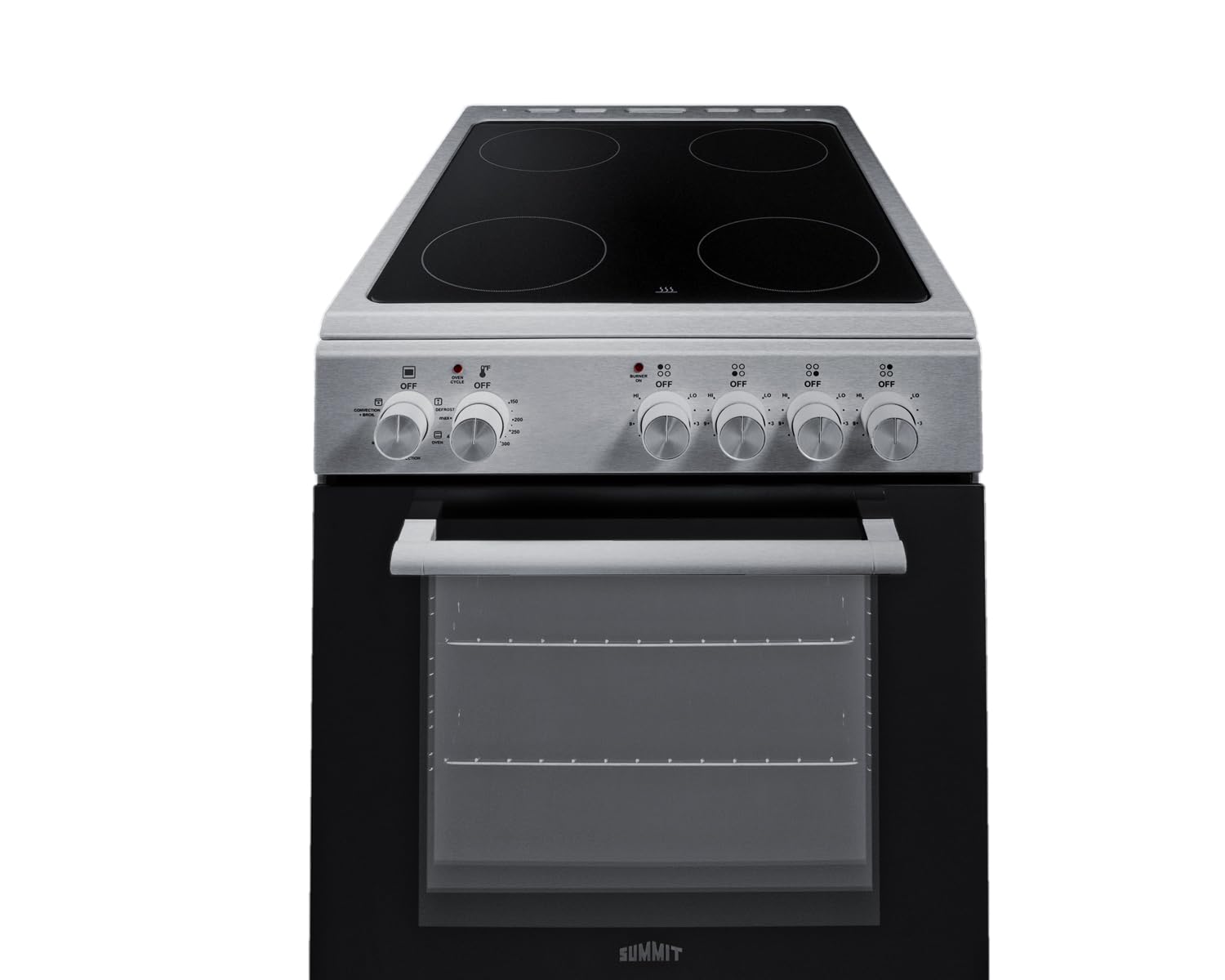 Summit 24” Electric Smooth Top Range, Large 2.44 cu.ft. oven. ADA Compliant, White- REXT24W