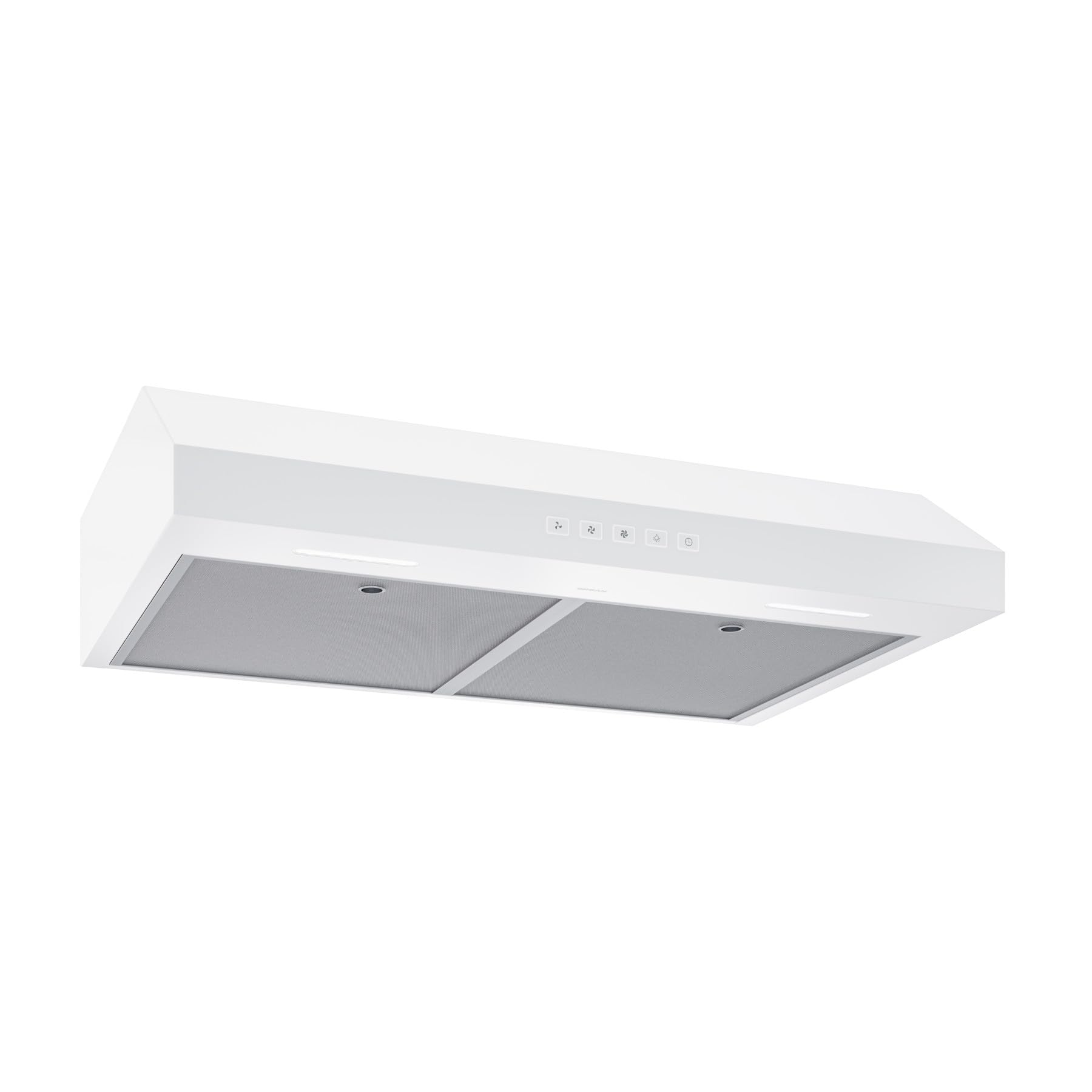 Broan-NuTone BCSQ130SS Three-Speed Glacier Under-Cabinet Range Hood with LED Lights ADA Capable, 1.5 Sones, 375 Max Blower CFM, 30-Inch, Stainless Steel