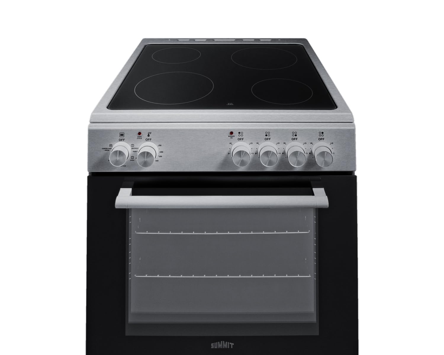 Summit 24” Electric Smooth Top Range, Large 2.44 cu.ft. oven. ADA Compliant, White- REXT24W