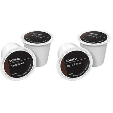 Amazon Brand - Solimo Dark Roast Coffee Pods, Compatible with Keurig 2.0 K-Cup Brewers 100 Count(Pack of 1)
