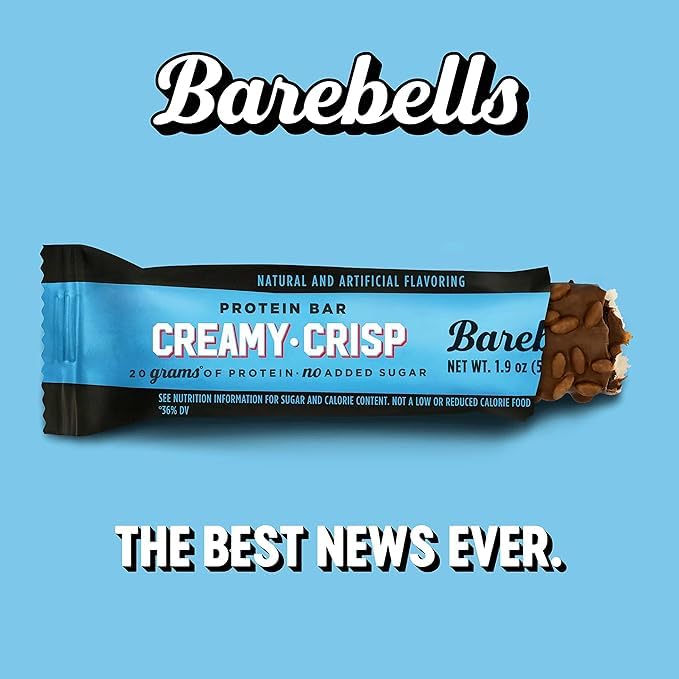 Barebells Protein Bars Salty Peanut - 12 Count, 20g High Protein Treats - Chocolate Nutrition Bar with 1g Total Sugars - On-The-Go Breakfast or Post-Workout Snack