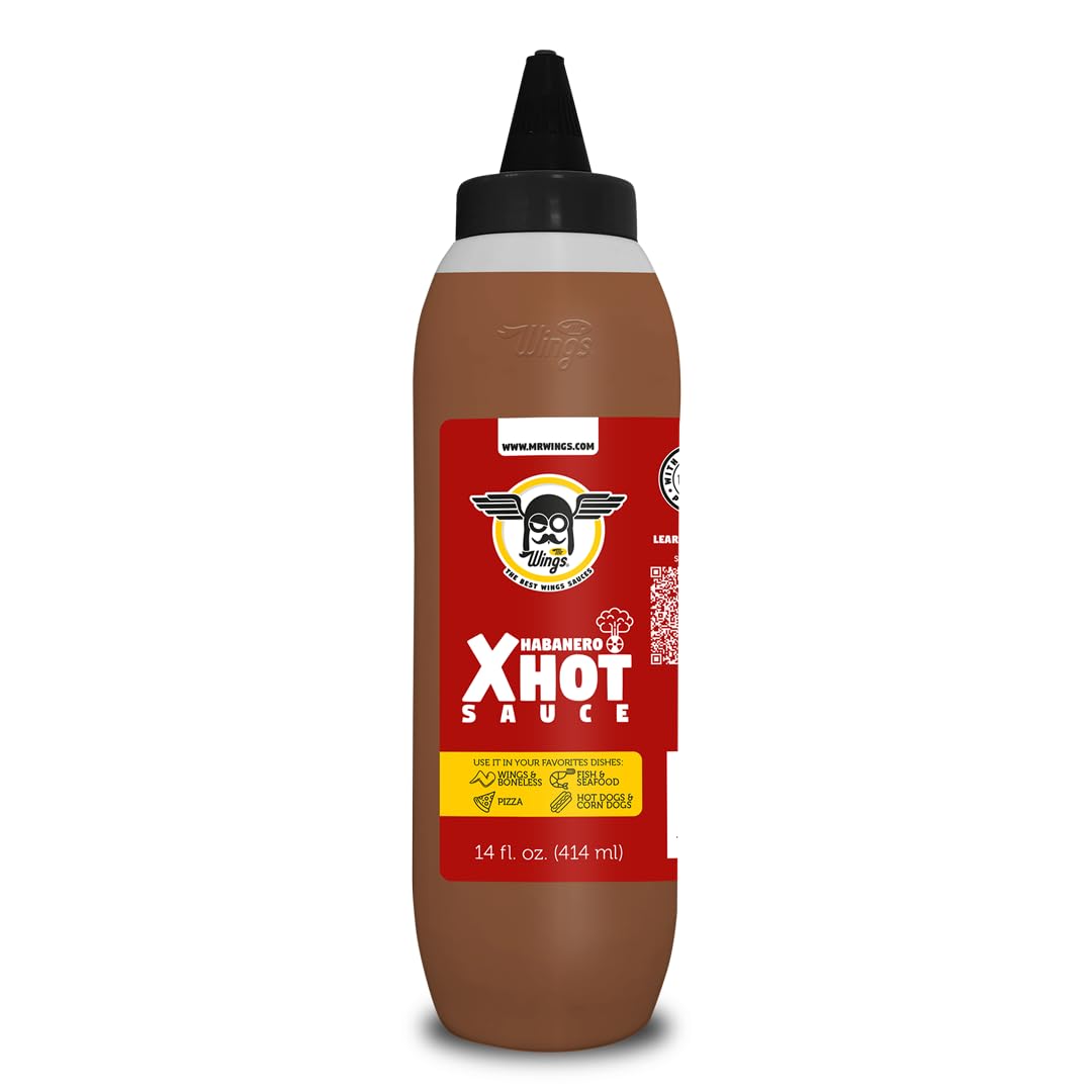 Mr Wings Sweet Mango Mild Sauce 1 Gallon (128 Fl Oz). Sweet and spicy delight, perfect for boneless, fries, drinks and your favorite snacks. Big sauce bulk.