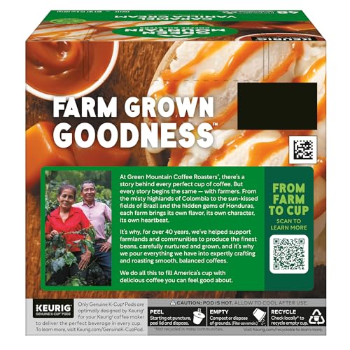 Green Mountain Coffee Roasters Caramel Vanilla Cream Keurig Single-Serve K-Cup pods, Light Roast Coffee, 72 Count