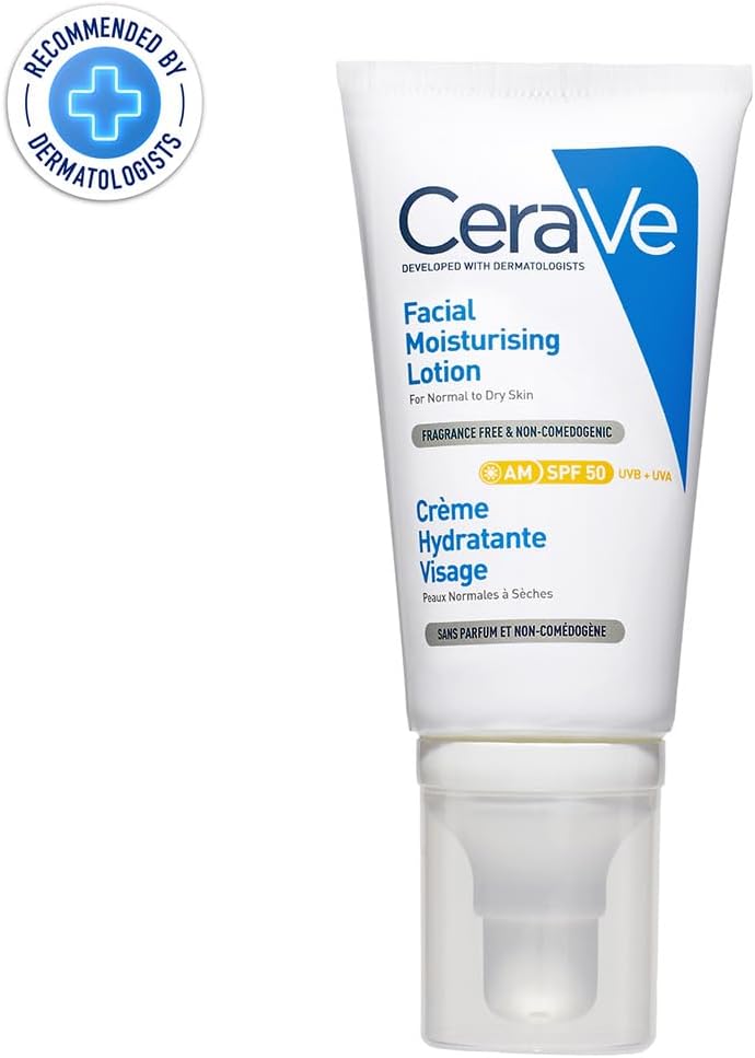 CeraVe AM Facial Moisturizing Lotion SPF50 for Normal to Dry Skin 52ml